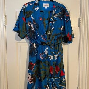 Tropical Satin Dress